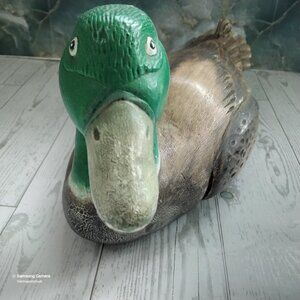 Vintage Mallard Duck Hunting Decoy Home Decor GUC